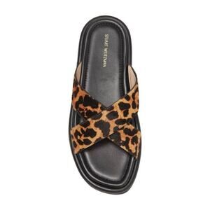 Stuart Weitzman Shoes  Elodie Cross Lug Slide Sandal In Leopard Print size 7